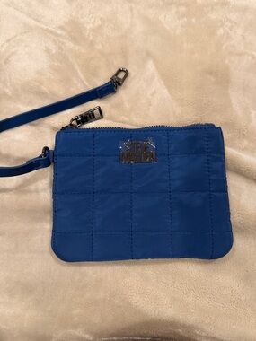 Steve Madden Cobalt Quilted Wristlet with Detachable Strap